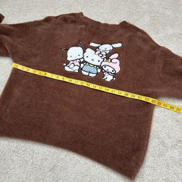 Sanrio Hello Kitty & Friends Graphic Brown Cardigan Women's Size XXL - Picture 7 of 7